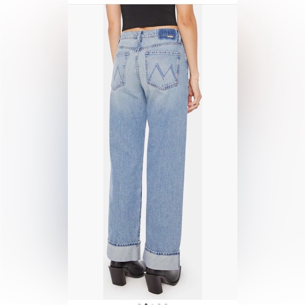 MOTHER The Dodger Skimp High Waist Cuffed Hem Wide Leg Jeans, SIZE 29 - Picture 2 of 13